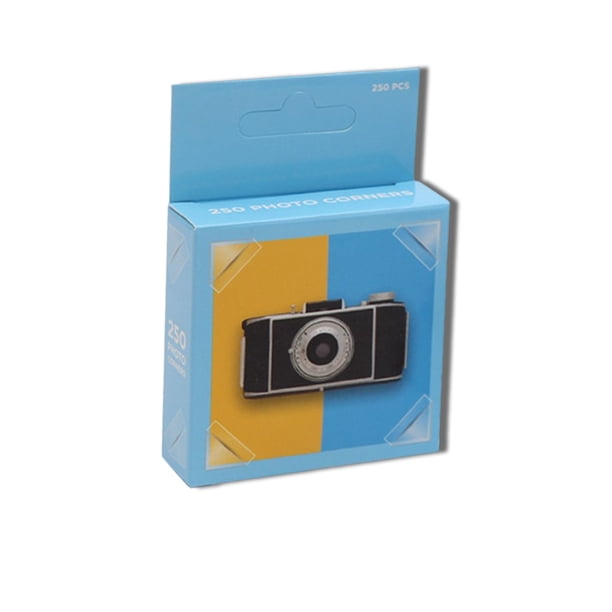 Billuyoard 250 uds/rollo autoadhesivo adhesivo de esquina cinta para álbum de fotos DIY cinta de fijación de imágenes para manualidades, dorado Decoración del hogar Transparente