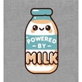 thumbnail image 4 of "Powered By Milk" Youth Heather Gray Crew Neck Short Sleeve Tee-Small, 4 of 4