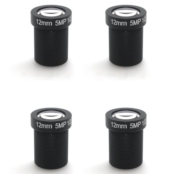 4X Lente de Cámara de Placa única Lente de Cámara de Red HD de 12 mm 5MP LENTE CCTV Accesorios de Cámara