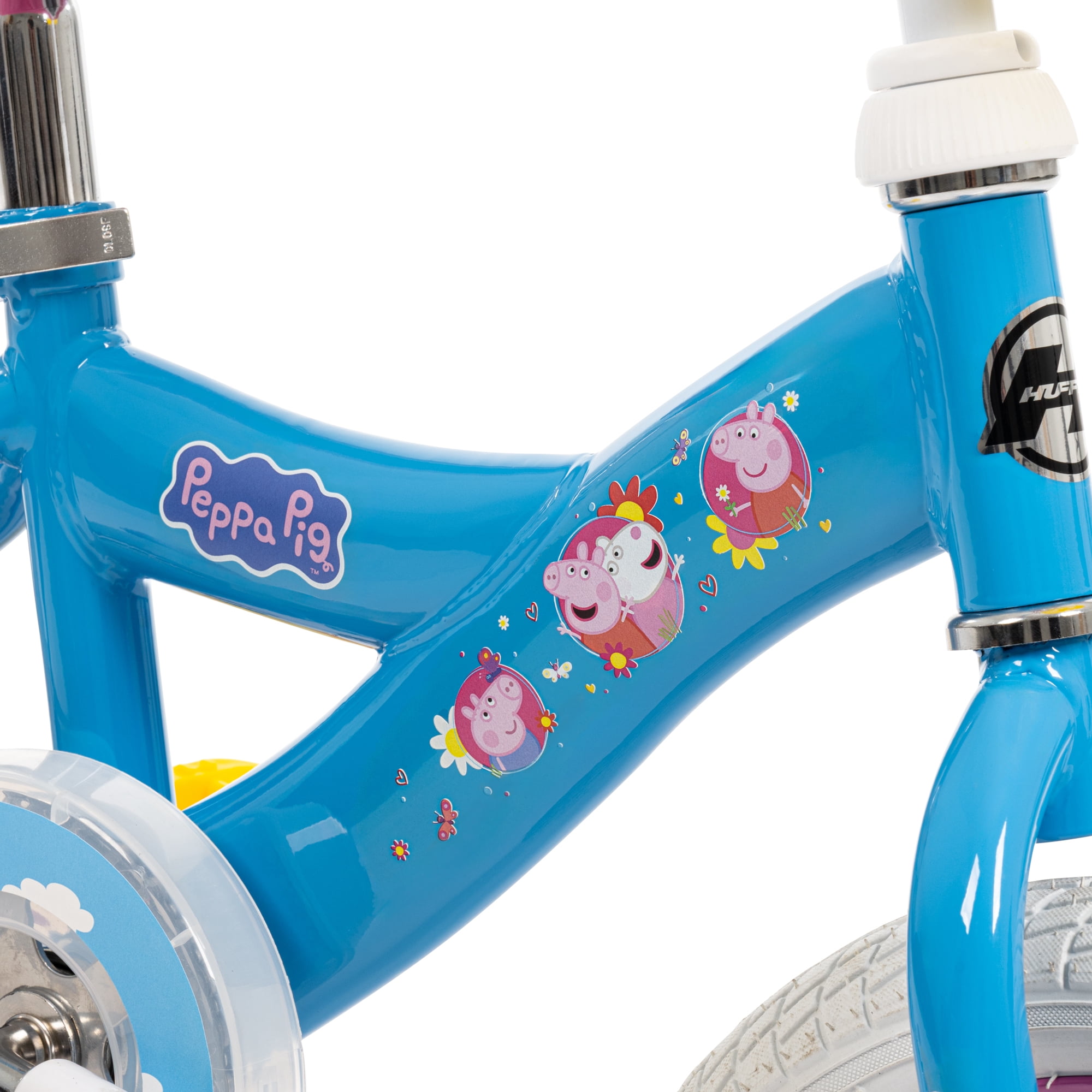 Huffy 12" Peppa Pig Kids' Bike, Fits Riders 37"-42", Blue, Youth, Girls