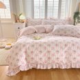 thumbnail image 3 of Rose Ruffles Cotton Duvet Cover, 400tc, King Size, 3 of 10