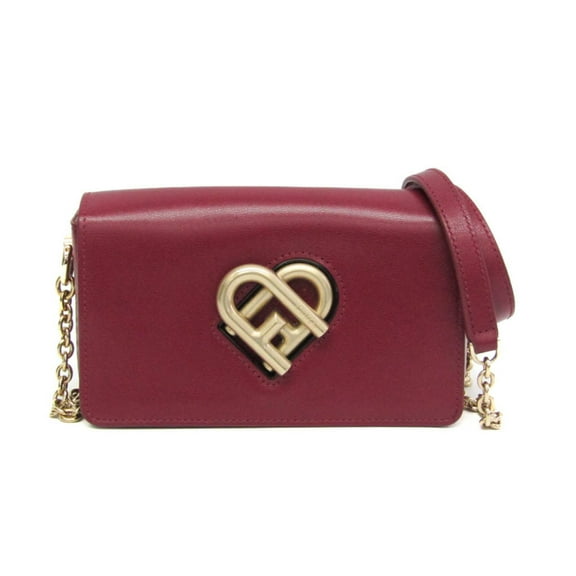 Pre-Owned Furla Chain Women's Leather Shoulder Bag Bordeaux (Good)
