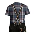 thumbnail image 4 of Men's 3D Printed Oktoberfest Lederhosen T Shirt Bavarian Beer Festival Casual Short Sleeve Costume Tee, 4 of 4