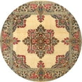 thumbnail image 1 of Ahgly Company Machine Washable Indoor Round Traditional Sienna Brown Area Rugs, 4' Round, 1 of 7