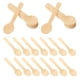 thumbnail image 1 of 100 cucharas para pastel, cucharas para helado, cucharas de postre de bambú, cucharas para servir., 1 of 8