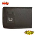 thumbnail image 2 of face mask featuring Bat card holder leather wallet Handmade hand sewn', 2 of 7