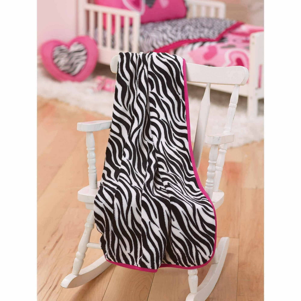 Garanimals Zebra Hearts Toddler Throw Blanket