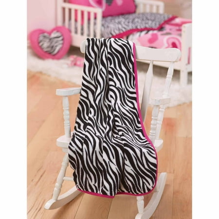 Garanimals Zebra Hearts Toddler Throw Blanket