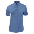 thumbnail image 3 of Russell Collection Ladies/Womens Short Sleeve Poly-Cotton Easy Care Poplin Shirt, 3 of 3