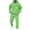 Green, variant on Men's Autumn Winter Casual Letter Print Hooded Sweatshirt Jogger Outfit Set with Long Sleeves
