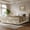 Beige, variant on Christopher Knight Home Queen Upholstered Bed Frame with Linen Fabric, Rolled Headboard, Beige