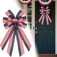 thumbnail image 2 of Meiiso Five Pointed Star Bow for Gift Wrapping, Large Patriotic Wreath Bows for Front Door American Flag Bows for Memorial Day, 2 of 9