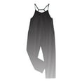 thumbnail image 5 of MIXUE Girls Jumpsuits & Rompers Kids Summer Gradient Print Spaghetti Strap V Neck Sleeveless Loose Fit Casual With Pockets Bodysuits Daily-Wear,Black,5-6 Years, 5 of 5
