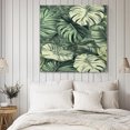 thumbnail image 4 of Palm Leaves Wall Art Painting on Canvas, Country Summer Botanical Tropical Plants Canvas Art Home Prints Wall Art Framed Modern Artwork for Living Room Bedroom Wall Decor 12x12in, 4 of 9