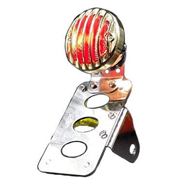 BHYShop Motorcycle Grill Vintage Retro Side Axle Mount License Plate Stop Tail Light Lamp for Harley Honda Kawasaki Suzuki Yamaha Triumph Victory XL FL CB Cafe racer Bobber Choppper Shadow VN