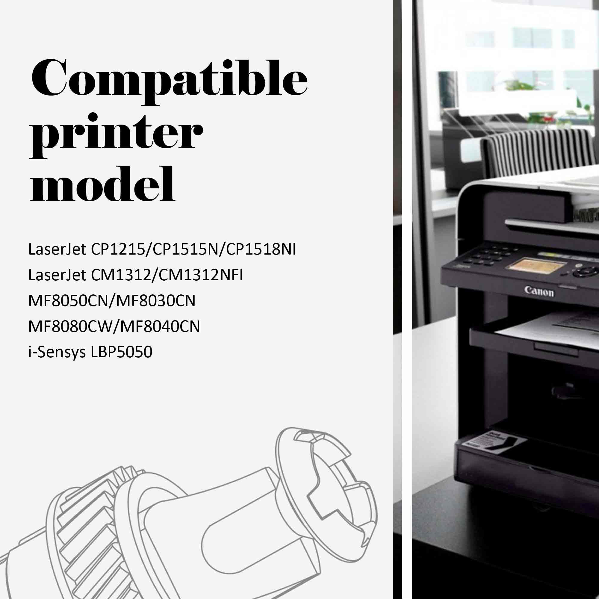 BLACK POINT Toner 4er Set Kompatibel zu HP 125A CB540A CB541A CB543A CB542A für HP Color LaserJet: CP1215, CP1515n, CM1312nfi, CM1312