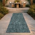 thumbnail image 3 of Addison Rugs Chantille Indoor/Outdoor Traditional Global Teal Machine Washable Runner Rug, 2'3" x 7'6", 3 of 8