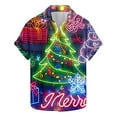 thumbnail image 2 of Elvqul Mens Shirts Funny Button up Christmas Trendy Short Sleeve Shirts for Men, 2 of 5