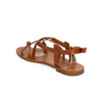 thumbnail image 3 of New Women Breckelles Kiera-04 Leatherette Toe Ring Criss Cross Slingback Sandal, 3 of 5
