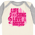thumbnail image 4 of Inktastic Life Song Love Music PNK Girls Long Sleeve Baby Bodysuit, 4 of 5