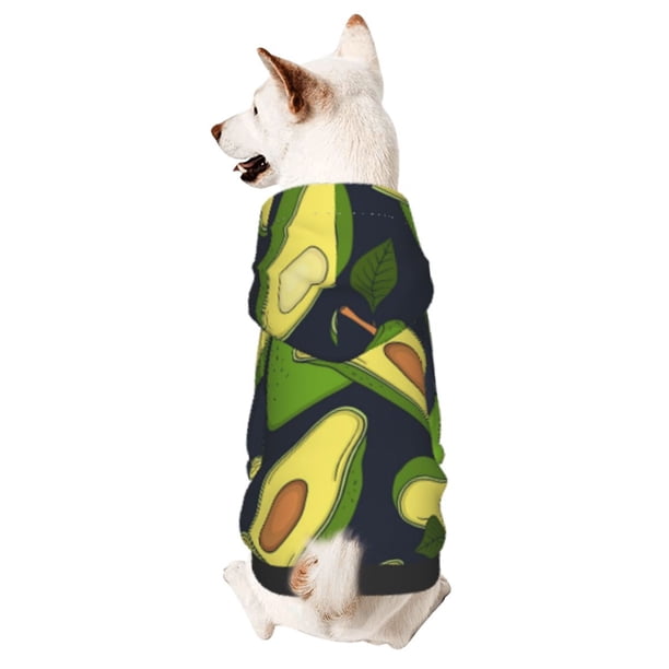 Balery Fresh Avocado Sudadera con Capucha para Perros Pequeños – Ropa para Mascotas, Disfraz para Perros y Gatos, Ideal para Fiestas y Cosplay-X-Large