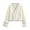 White, variant on Women's Concealed Button Knitted Cardigan Short Coat V-Neck Long-Sleeved Casual Solid Color Coat Trendy Wrap Outerwear(X-Small,White)