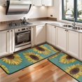 thumbnail image 3 of Kitchen Rugs Sets Of 2,Blue Sunflower Pattern Anti Fatigue Kitchen Mat Rugs Non Slip Washable,Decorative Kitchen Floor Mats for Kitchen,Sink,Laundry,17"x47"+17"x47", 3 of 5