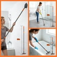 thumbnail image 3 of GARITIN Shower Scrubber with Long Handle, 3 in 1 Tile Tub Scrubber Brush with 4 Detachable Cleaning Heads Adjustable Handle Shower Cleaner Brush for Bathroom, Kitchen, Toilet, Wall, Sink, Orange, 3 of 7