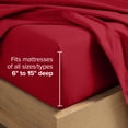 thumbnail image 6 of Bare Home Luxury Bed Sheet Set - Premium 1800 Collection - 6 Piece - Queen, Red, 6 of 9