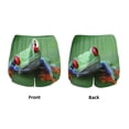 thumbnail image 3 of KLL Red-Eyed Tree Frog-1 Pattern Shorts Women,Athletic Shorts High Waisted Running Shorts Pocket Sporty Short Gym Elastic Workout Shorts-Small, 3 of 7