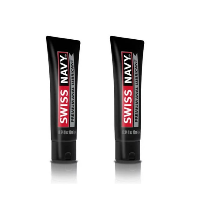 Swiss Navy Lubrifiant Anal Longue Durée à Base de Silicone de Qualité Supérieure 10 ml - Lot de 2