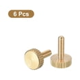 thumbnail image 3 of Unique Bargains M3x10mm Vis Moletées pour Pouce, Lot de 6 Vis Planes pour Pouce à Tête Moletée en Laiton Boulons, 3 of 5