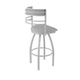 thumbnail image 2 of 860 Hunter 36" Swivel Bar Stool with Anodized Nickel Finish and Canter Folkstone Grey Seat and Back, 2 of 5