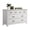 White, variant on Cassini 51"W White Engineered Wood 6-Drawer Double Dresser