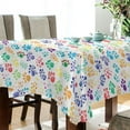 thumbnail image 3 of JSTEL Rainbow Dog Paw Prints Doodle Table Cloth Rectangle 60 x 90 Inch Tablecloth Anti Wrinkle Table Cover for Dining Kitchen Parties, 3 of 6