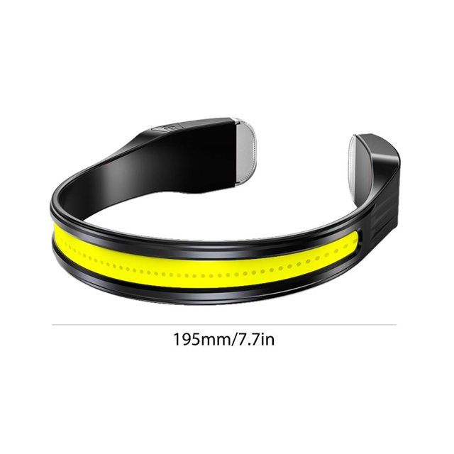 Lámpara Linterna frontal COB de 500 lm (luz trasera blanca negra + luz roja) Sywqhk Para estrenar