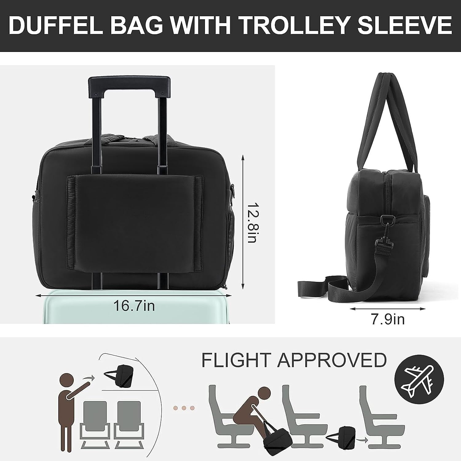 puffy duffle bag