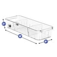 WholesHome Fridge Organizer Plastic Bins Roll Out Clear Design with Dividers & Handles for