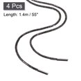 thumbnail image 2 of Unique Bargains Glitter Shoelaces, 4pack 55'' Rhinestone Round Shoelaces, Drawstring Cords Replacement for Hoodie (Bright Black), 2 of 6