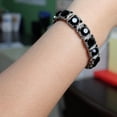 thumbnail image 3 of Falari High Quality Crystal Stretch Bracelet Wedding Bracelet Gift Box Included Jet, 3 of 4