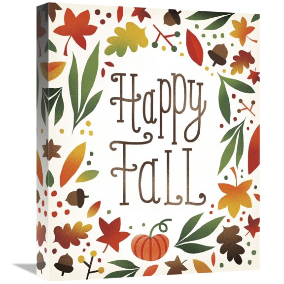 Global Gallery's 'Harvest Time Happy Fall' By Michael Mullan Stretched Canvas Wall Art