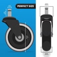 thumbnail image 4 of Office Chair Caster Wheels Replacement Rubber Chair casters for Hardwood Floors and Carpet,(Set of 5) Heavy Duty Office Chair casters for Chairs to Replace Office Chair mats Universal fit, 4 of 9
