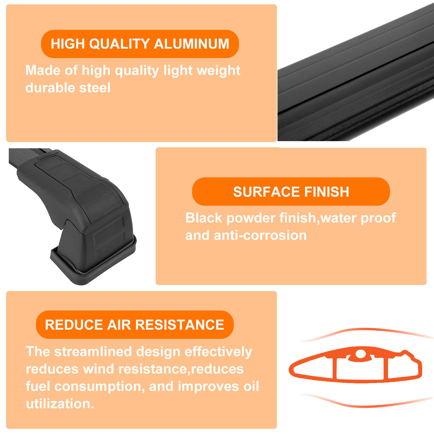 Kojem Roof Rack Cross Bars Fit for 2014-2019 KIA Soul Rooftop Crossbars Luggage Cargo Carrier Aluminum W/ Anti Theft Lock