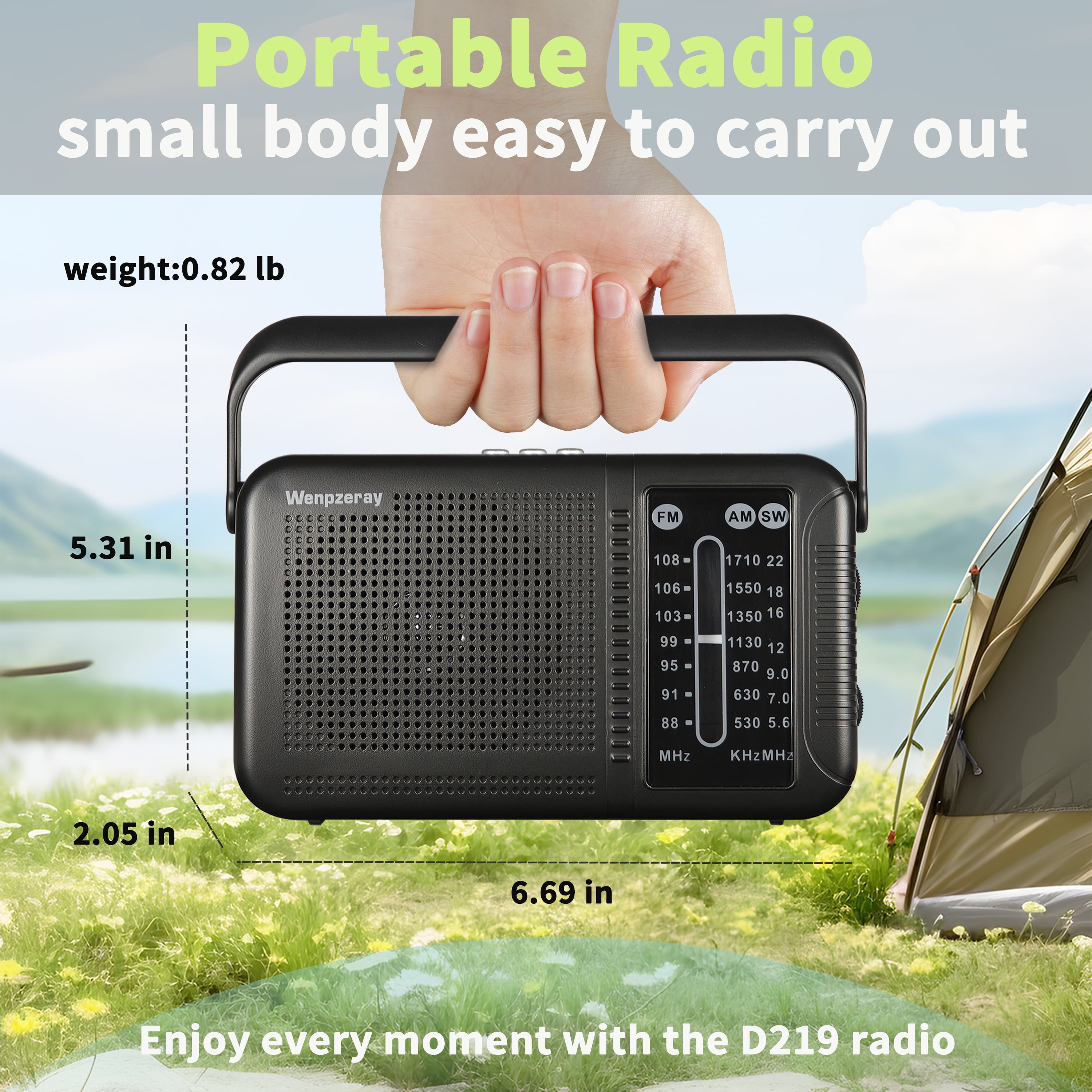 Shortwave AM FM Radio, Retro Receiver Bluetooth Speaker Great Reception, Support TF Card/USB Play, Large Dial Battery Powered Easy to Use for Friend Seniors Elderly (Black)
