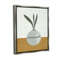thumbnail image 4 of Stupell Industries Leaf Sprigs in Vase Botanical & Floral Painting Gray Floater Framed Canvas Art Print Wall Art, 25 x 31, 4 of 10