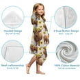 thumbnail image 7 of Beige Highland Cow Sunflower Pattern Hooded Bath Towel，50"x30" for Ages 3 To 12 Kids, Quick Dry Lightweight Soft Microfiber Hood Beach Towel Cover Up for Kids, 7 of 7