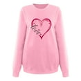 thumbnail image 5 of EQWLJWE Women Love Heart Sweatshirt Happy Valentine's Day Shirts Graphic Long Sleeve Crewneck Pullover Tops, 5 of 5
