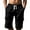 #31Black, variant on Mens Shorts Casual Elastic Waist Drawstring Lightweight Summer Beach Cargo Shorts Brown XL