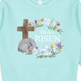 thumbnail image 3 of Inktastic Easter He Has Risen with Cross and Flowers Toddler Sweatshirt, 3 of 4