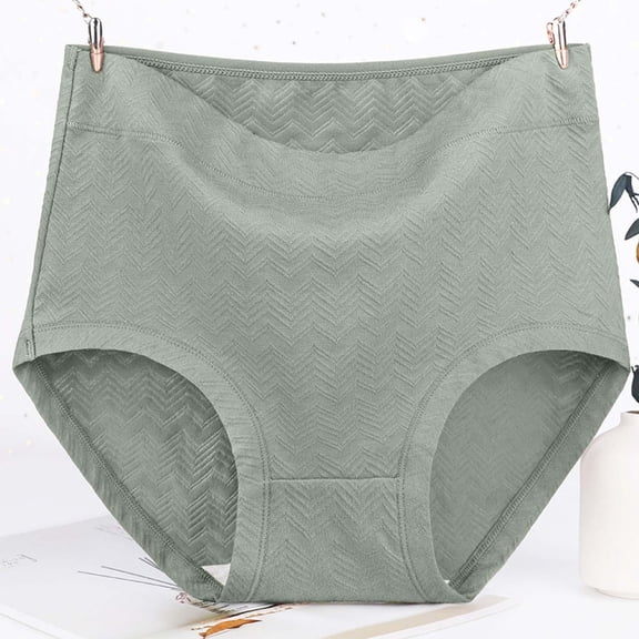 Womens Underwear 100% Cotton Underwear Women Plus Size Women's Panties High Waisted Lightweight Leak Proof Briefs